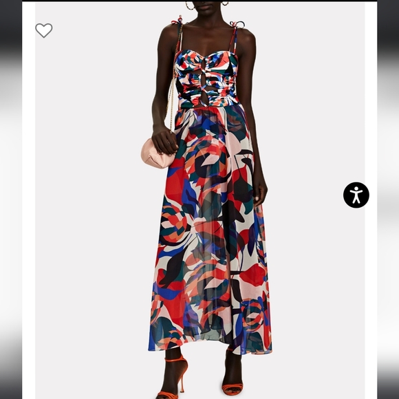 SOLD Patbo Moscow Printed Lace-Up Beach Dress - Picture 3 of 12